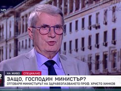 Проф. Христо Хинков, министър на здравеопазването, в интервю за "Защо, господин министър?", БТВ